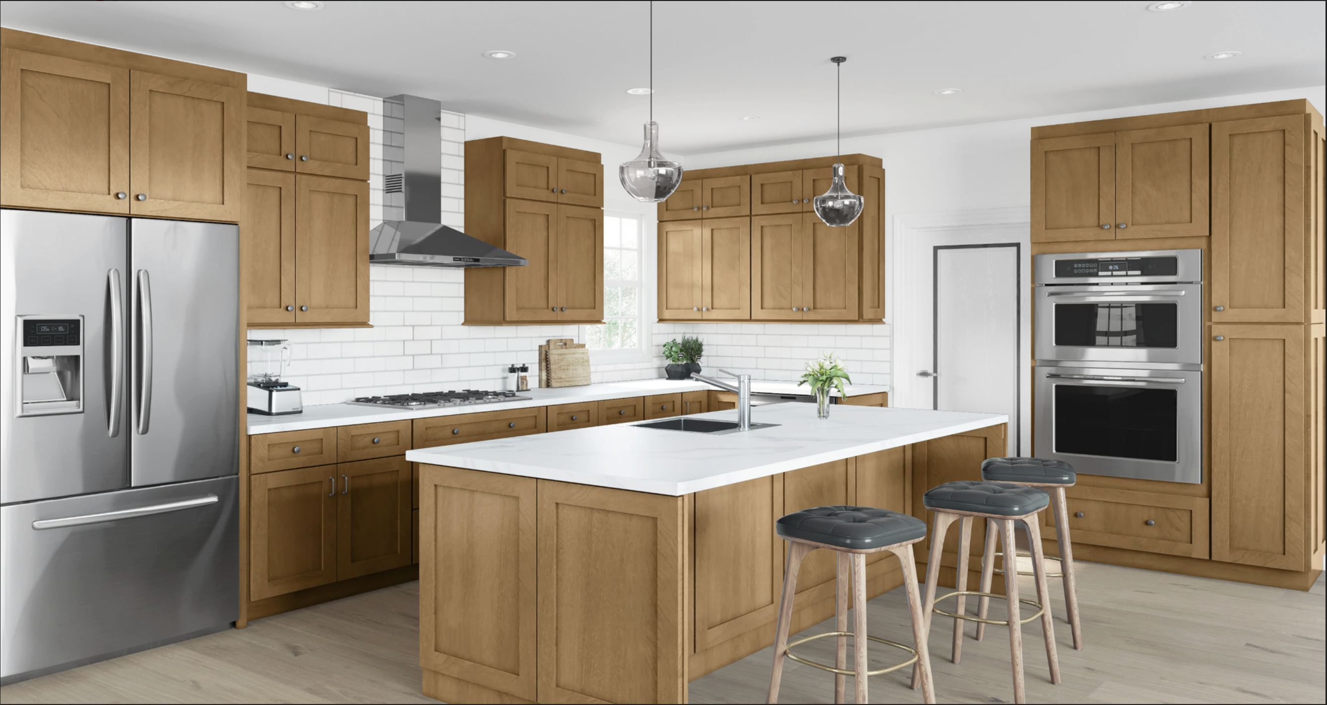 Shaker Caramelo Plywood Flatpack Cabinet