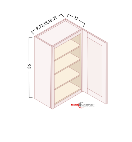 36" HIGH SINGLE WALL CABINET