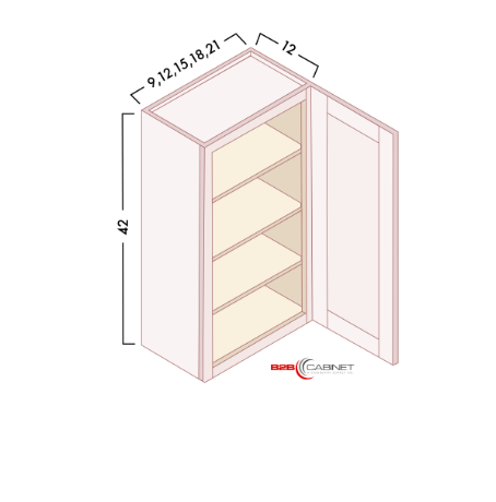 42" HIGH SINGLE WALL CABINET