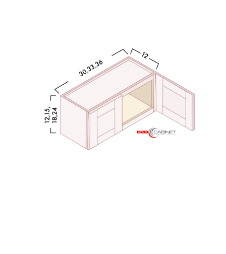 18" HIGH GLASS DOOR WALL CABINETS