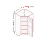 WALL DIAGONAL GLASS WALL CABINETS