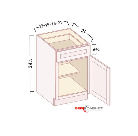 VANITY SINK COMBO - DRAWERS LEFT