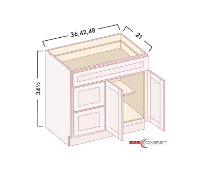 VANITY SINK COMBO - DRAWERS RIGHT