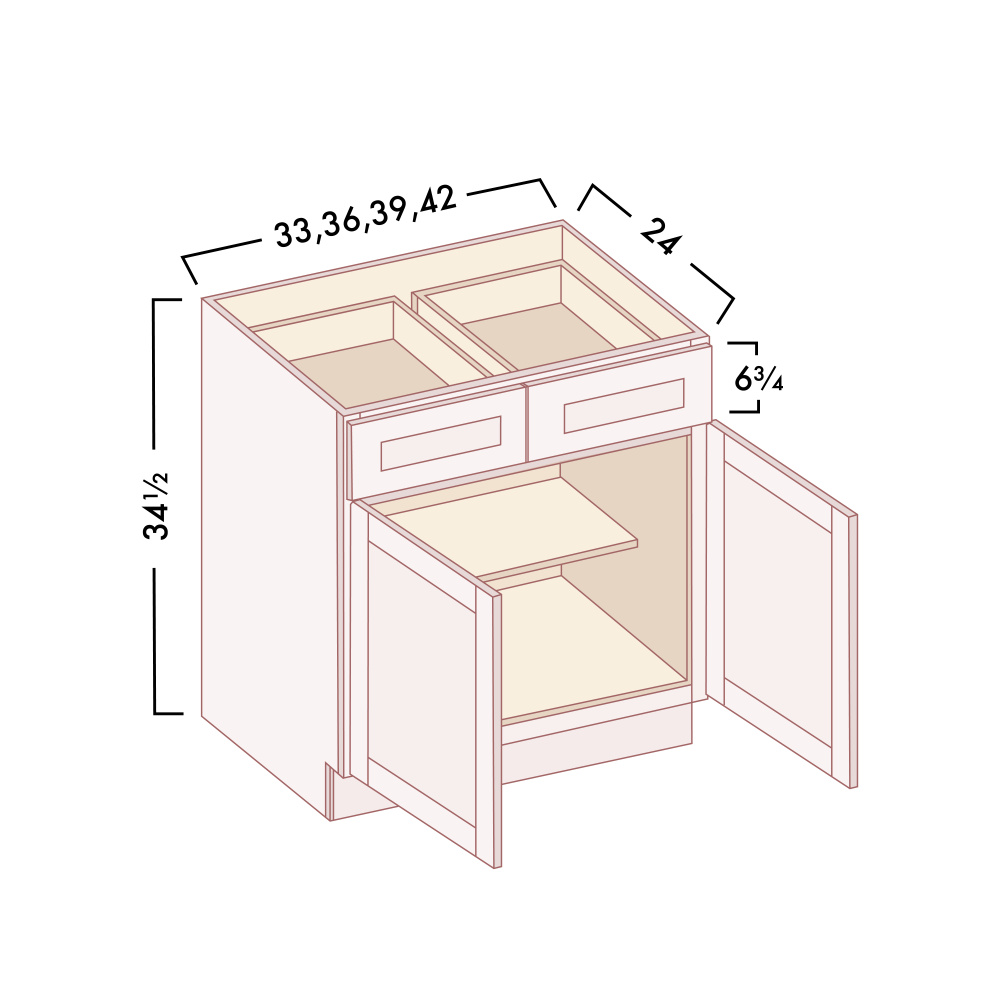 DOUBLE DOOR & DRAWER BASES