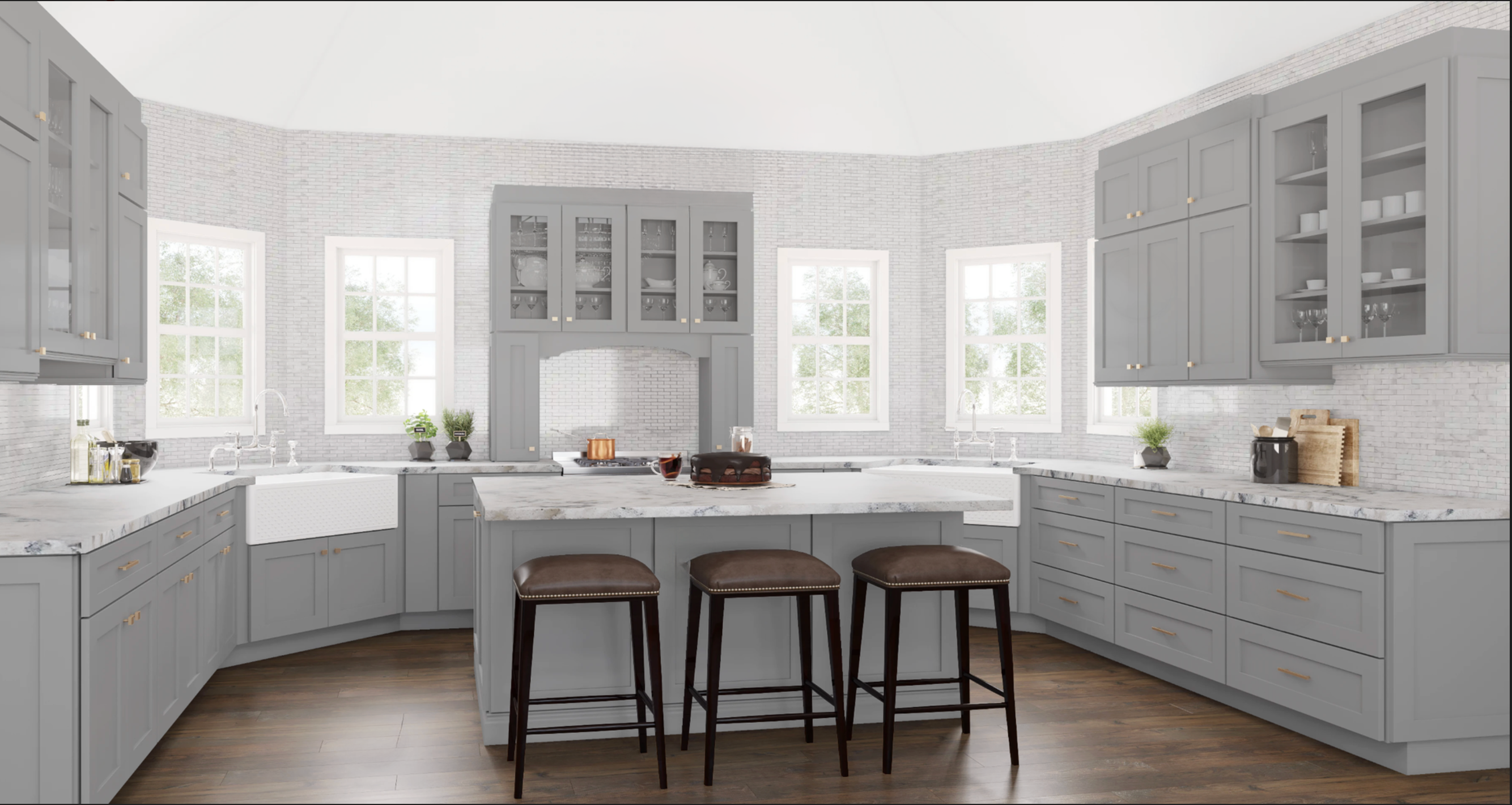 Shaker Gray Plywood Flatpack Cabinet