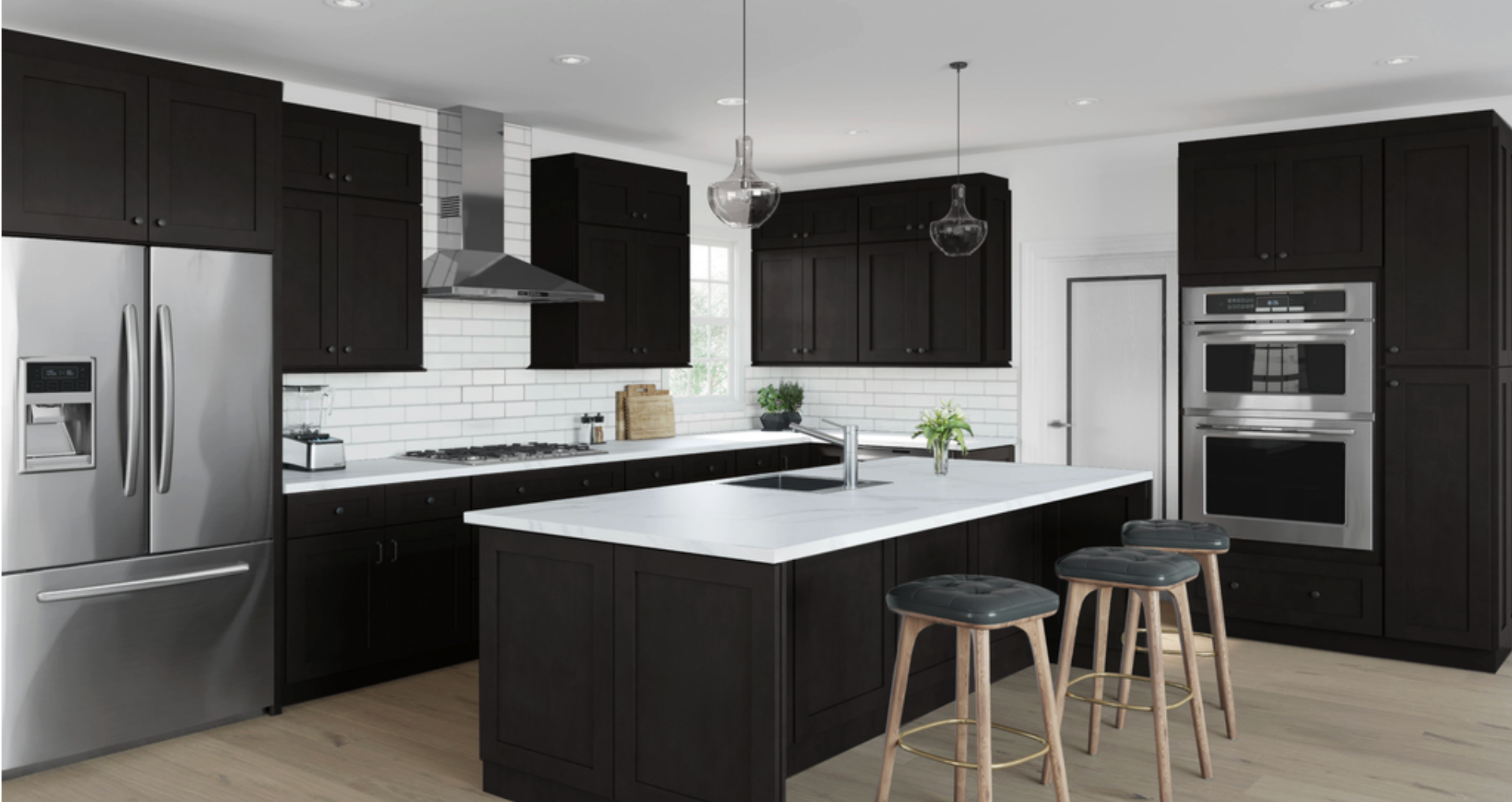 Shaker Style Cabinet Door in Tricorn Black