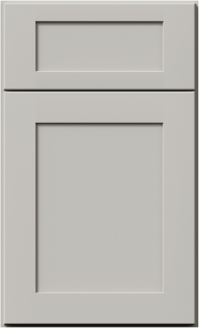 Ashen Gray Shaker Cabinet Door