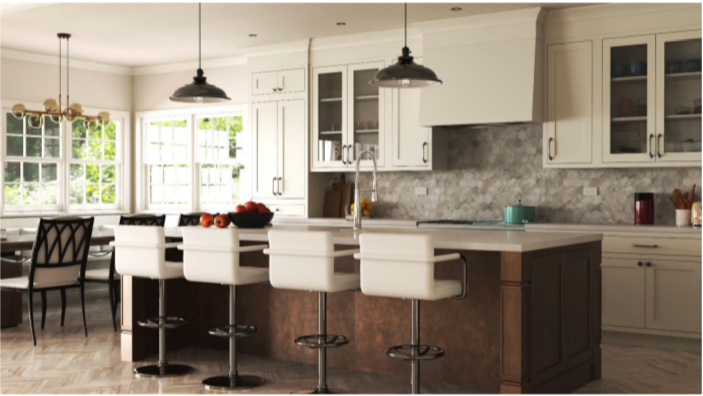 Inset Brown Shaker Cabinet Door
