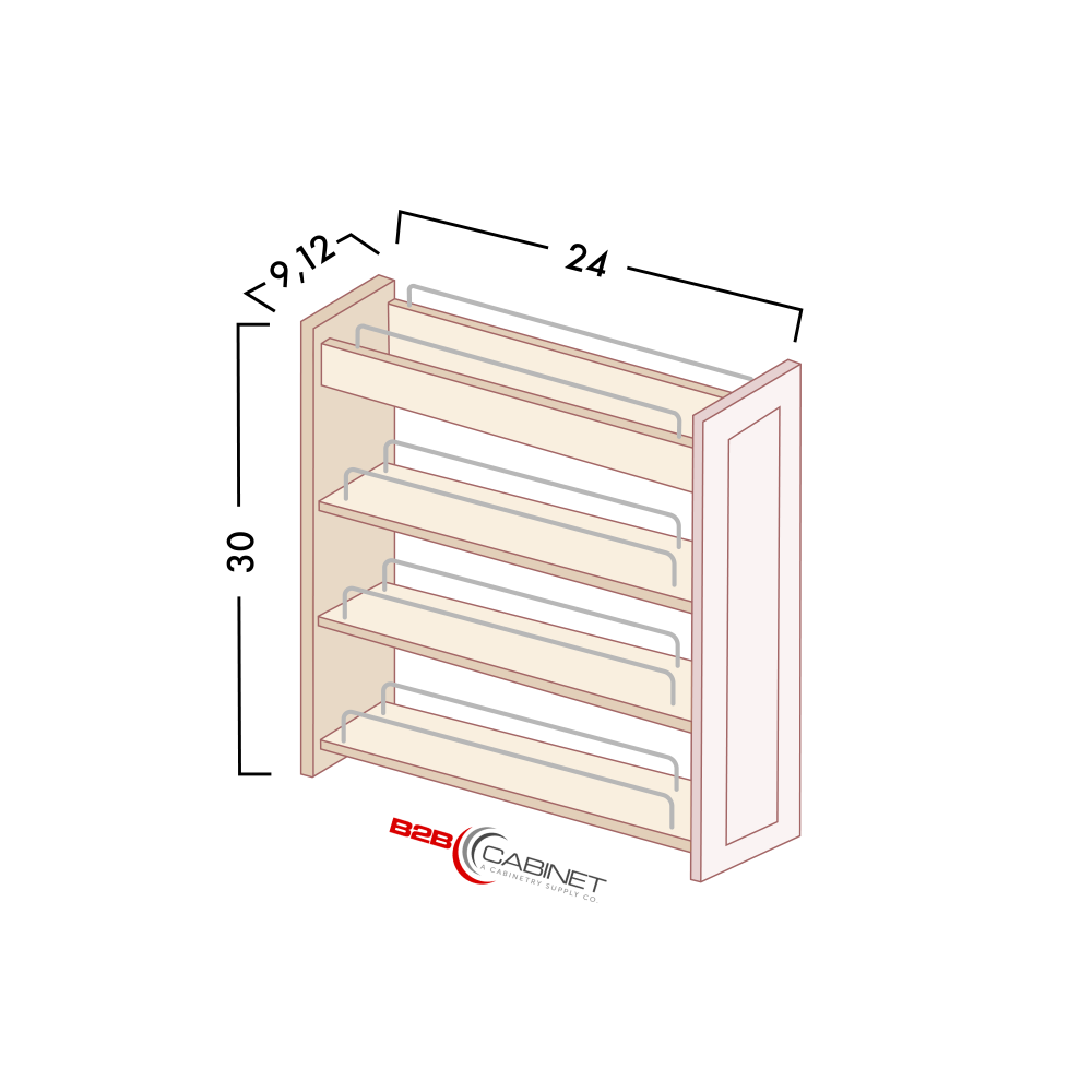 PULL OUT SPICE RACK WITHOUT CABINET
